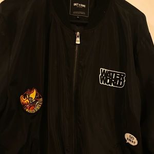Men’s bomber jacket with patches